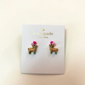 Kate Spade Llama Piñata Stud Earrings !!